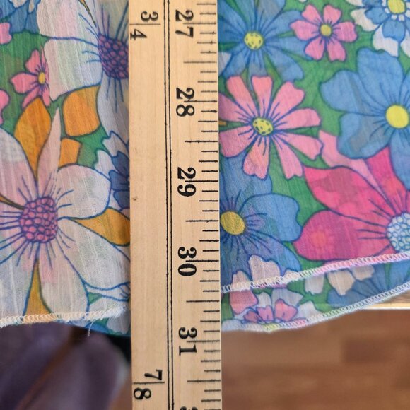 🔴 Jessica Simpson Crazy Daisy Tiered Flutter Sleeve Swim Cover Up Muliticolor S - Picture 11 of 14